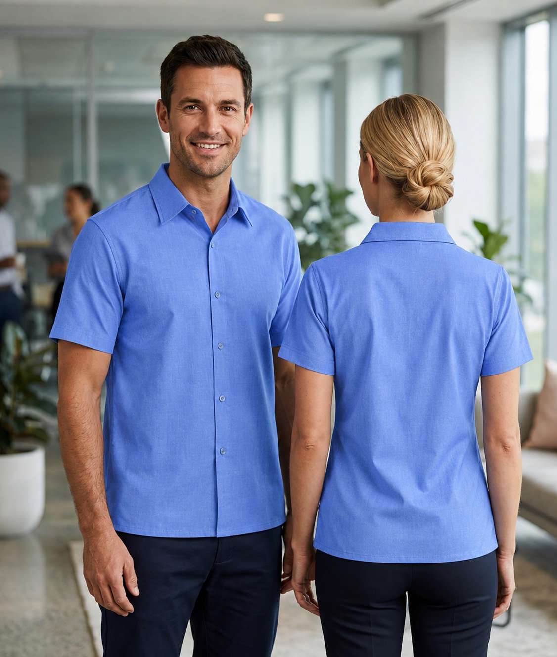 Camisa Social Manga Curta — Masculino e Feminino